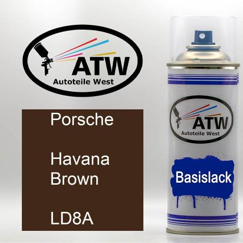 Porsche, Havana Brown, LD8A: 400ml Sprühdose, von ATW Autoteile West.